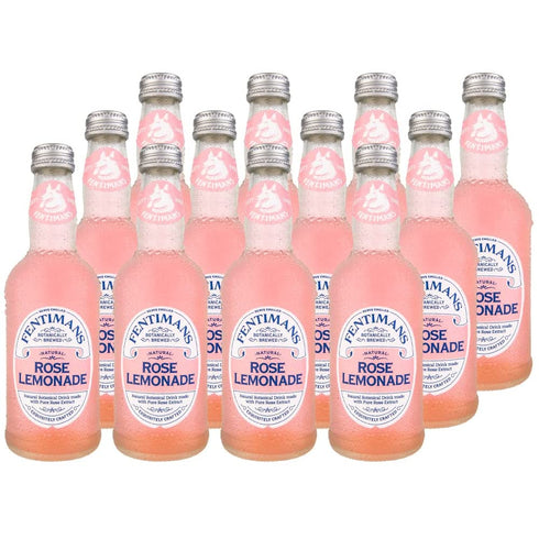 Fentimans Sparkling Rose Lemonade - Sparkling Pink Lemonade with Natural Ingredients, Mixer,
