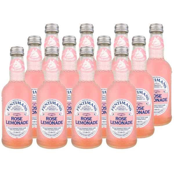 Fentimans Sparkling Rose Lemonade - Sparkling Pink Lemonade with Natural Ingredients, Mixer,