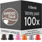 ESPRESSO ITALIA Capsules Compatible with Nespresso Machines, 100 Count - VARIETY PACK,