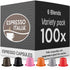 ESPRESSO ITALIA Capsules Compatible with Nespresso Machines, 100 Count - VARIETY PACK,