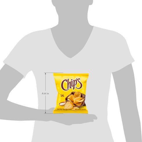 2.29 oz (Pack 4) Chips Salted Potato Chips, Classic Crunch, Mexican-Style Snack, Snack Size Bag