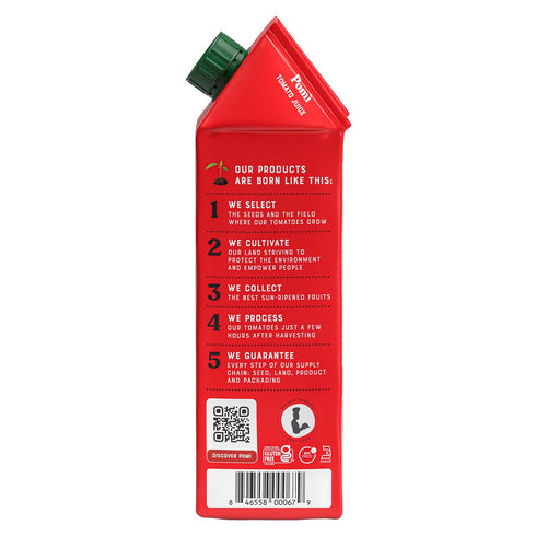 26.46oz Pom Tomato Passata Carton - Creamy, Velvety Italian Tomato Puree with a Touch of Salt, No Additives