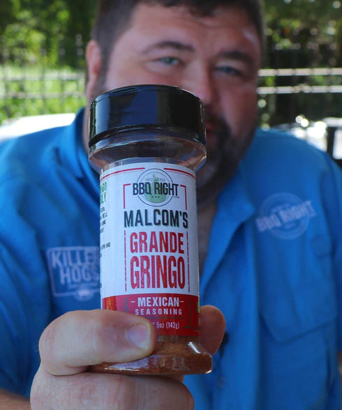 Grande Gringo by Malcom's | Spicy Mexican BBQ, Grill, Tacos, Dips, Margaritas Seasoning | 11 Ounces