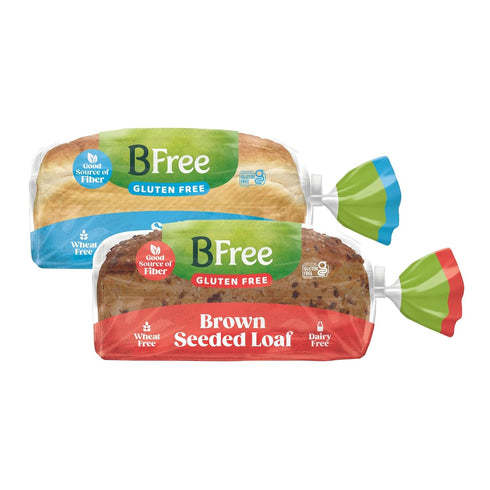 BFree Variety Pack, 2 Soft White Loaf, 14.1 OZ, 2 Brown Seeded