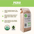16 Tiny Footprint Coffee - Peru, Medium Roast, USDA Organic Ground Coffee, Fair Trade Certified - Ounce