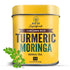 BLUE TEA - Turmeric Tea - Moringa - 15 Count Pyramid Plant Based Tea Bag | CURCUMIN RICH - HERBAL BLEND | Caffeine Free