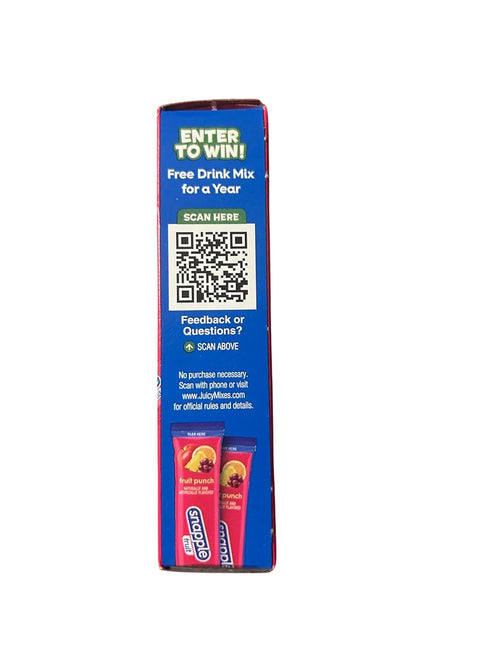 Snapple 6 Packs Fruit Punch Drink Mix- Powder Sticks | Zero Sugar | On-The-Go Hydration