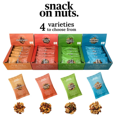 Packs 5 1.7 oz (8.5 oz Snack On Nuts Flexibility Mixed Nuts Snack Almond, Pistachio, Cashew & Walnut Blend Dry Roasted