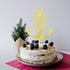 (1) Acrylic Nautical Cake Topper, Ship Anchor Design, for Birthday, Baby Shower, Wedding Party Cake Decor Supplies