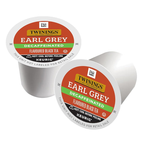 24 Count (Pack 2) Twinings Decaf Earl Grey K-Cup Pods for Keurig, Decaffeinated Black Tea Flavoured with Citrus