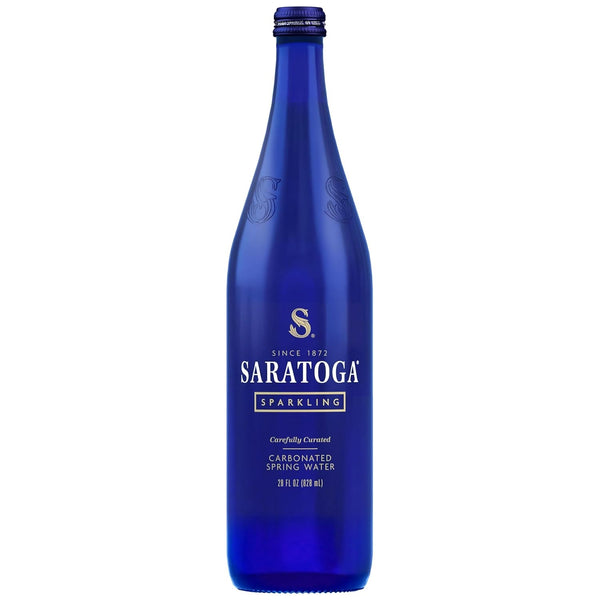 Saratoga Sparkling Water Bottles - Carbonated Spring Bottled Water - Glass Bottles