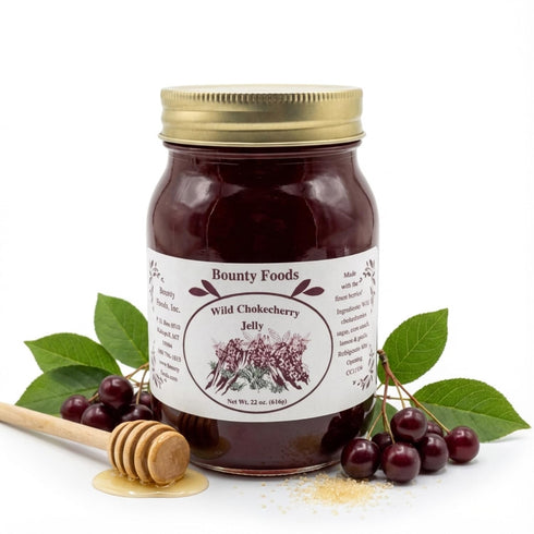 Bounty Foods Montana Chokecherry Jelly Dessert Breakfast - Essentials 22 oz Real Fruit Grown