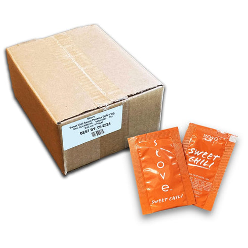 Packets, 600 Packets, Scove Sweet Chili Sauce Case of Portion Perfect Single-Serve Size for Delivery and Takeout
