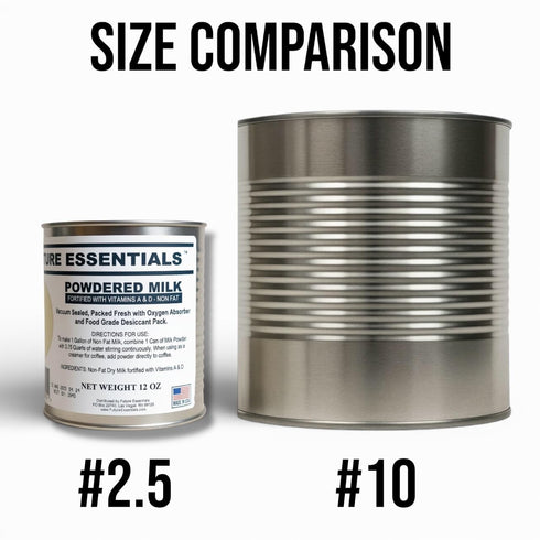 20-Year 12oz, #2.5 Future Essentials Canned Instant Nonfat Dry Milk Powder Shelf Life Non Fat Dry Powdered Milk
