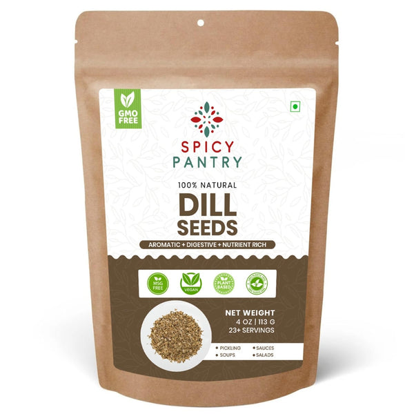 SPICY PANTRY Dill Seeds 4 oz Whole, Aromatic Spice for Pickling, salad
