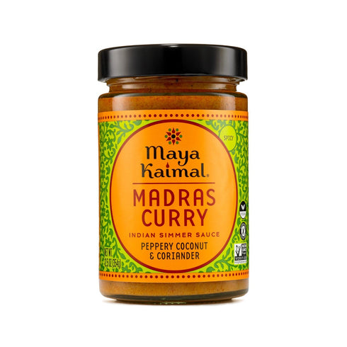 Maya Kaimal Madras Curry Sauce, 12.5 oz, Spicy Indian Simmer Sauce with