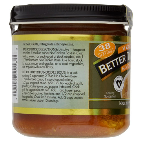 Pack, 1 1 8 (2 Better Than Bouillon Vegetarian Base Variety Jar of No Chicken Base & Jar of No Beef Base, Ounce Jars