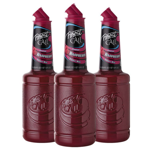Finest Call Premium Raspberry Fruit Puree Drink Mix, 1 Liter Bottle (33.8