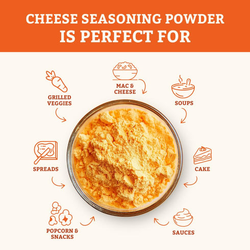 8.8 SOONICORN Cheese Popcorn Seasoning Powder, Ounce Delicious Popcorn Cheese Powder for Perfectly Seasoned Popcorn!