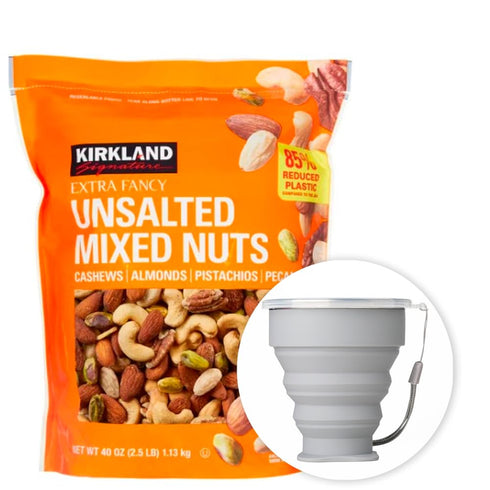 MORALZA Kirkland Signature Mixed Nuts Unsalted Extra Fancy 40 oz - 2.5lb Item