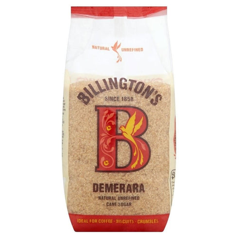 Billington's Natural Demerara Unrefined Cane Sugar (1Kg) - Pack of 2