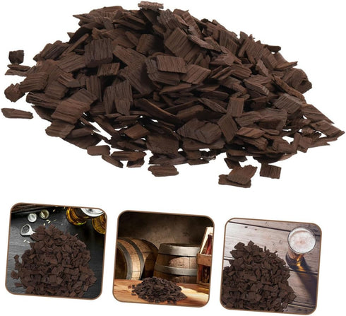 1Pack Heavy Toasted French Oak Chips for Home Brewing Enhance Red Wine Aroma Taste for DIY Wine Making Versatile Aging