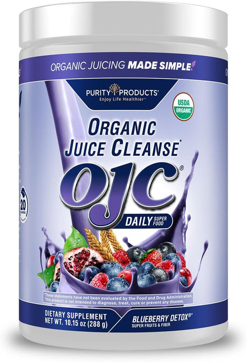 Purity Products OJC Blueberry Detox - Certified Organic Juice Cleanse Bloat +