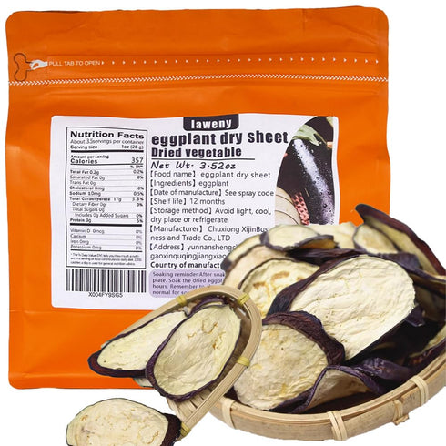 laweny 100g Dried eggplant slices Sun-dried eggplant slices Dehydrated dried vegetables