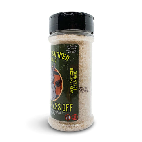 Whiskey Smoked Sea Salt by Grill Your As Off - BBQ Rub - Award Winning BBQ & Grill Seasoning for Beef, Steak, Burgers, Pork & Chicken - MSG & Gluten Free - 100% Veteran Owned - USA Made - 9.5oz
