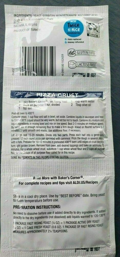 1 Strip of 3 Baker Corner Rapid Rise Instant Fast Rising Yeast for Bread Baking