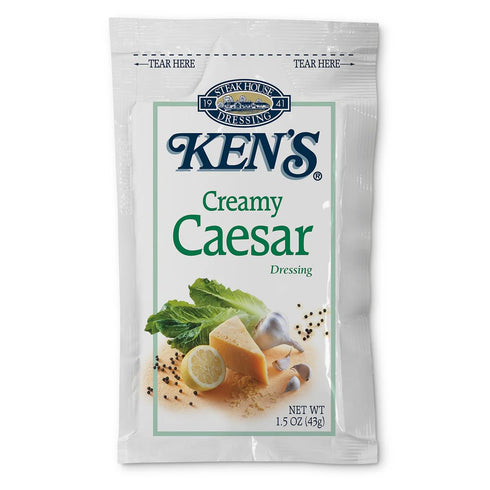 Ken's 1.5 oz 12 Pack Steak House Creamy Caesar Dressing Pouch | Gluten-Free | Made In America |