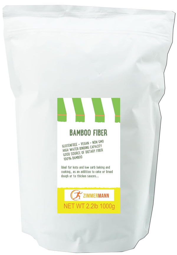 Zimmermann Bamboo Fiber 2.2lb 1000g, gluten free flour, Non GMO, Keto Flour,