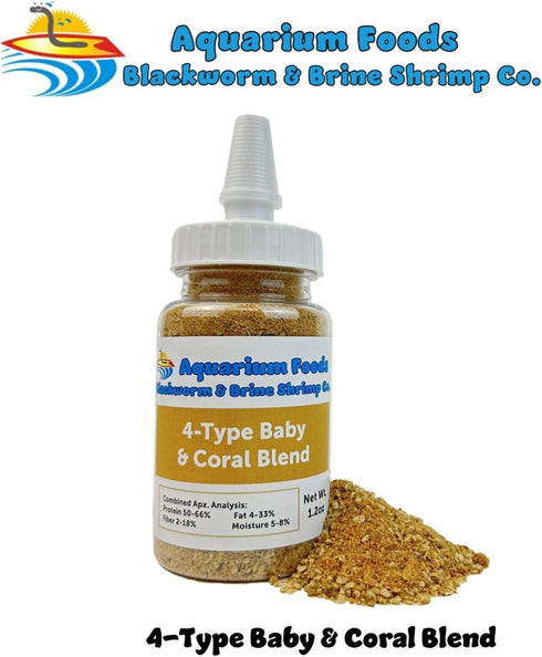 Aquatic Foods Inc. 4-Type Fish1.2oz Mixed Blend of Cyclops, Daphnia, Rotifers, Ready to Eat Brine Shrimp Eggs