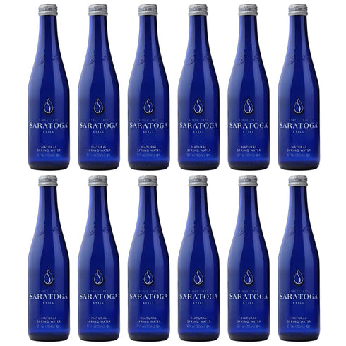 Generic 12 oz (12 Saratoga - Still Natural Spring Water - Glass Bottles)