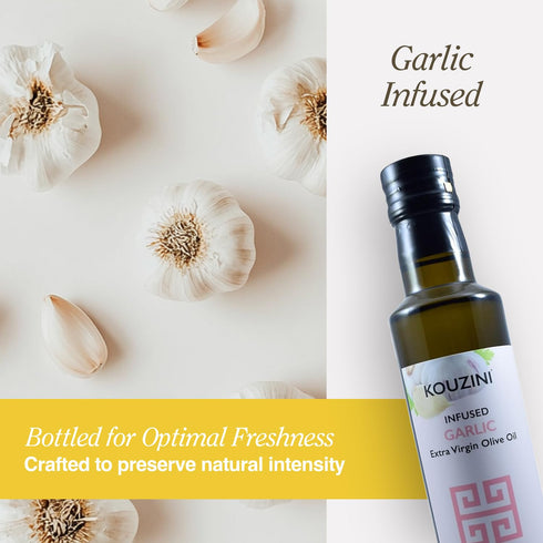 Garlic Infused Extra Virgin Olive Oil - Gourmet Pantry Essential