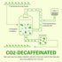 110+ CO2-Decaffeinated 228g /8oz WT WEETEE Organic Decaf Green Tea Loose Leaf, Cups, Made of Green Tea Leaves