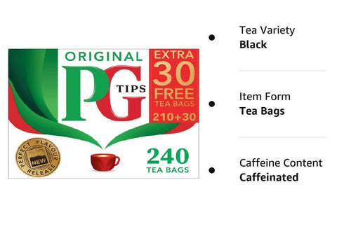 240 (Pack 4) PG Tips Original Non-Pyramid, Tea Bags