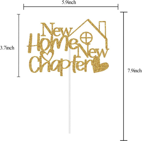 Acexylmy 2026 New Home New Chapter Cake Topper - Welcome Home Cake Topper, Grad Home Sweet Home Housewarming Family