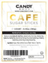18 Candy Envy - Gold Caf Sugar Sticks Mini Rock Candy - Individually Wrapped Gold Treats - Original Sugar Flavored