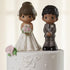 Precious Moments Perfect Couple Bride Figurine - Brunette Hair, Medium Skin Tone, Bisque Porcelain Wedding Cake Topper,
