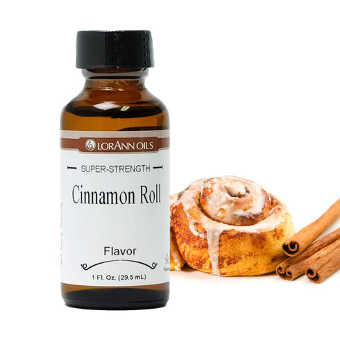 LorAnn Oils Super Strength Flavoring, Cinnamon Roll, 1 fl oz, for Candy Making