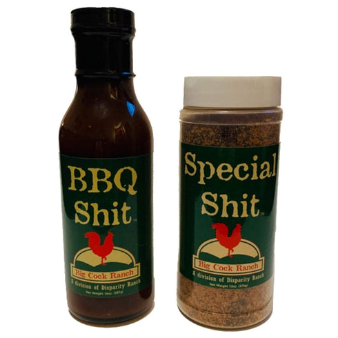 Big Cock Ranch Special Shit and BBQ Shit Kit | Funny BBQ Sauce Gift Set | Best BBQ Accessory | Made in the USA | Makes a Great Gag Gift for Men | Season Your Steak, Chicken, and Ribs