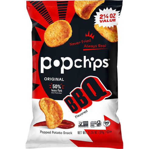 2.25 Oz (Pack 6) Popchips Potato Chips BBQ