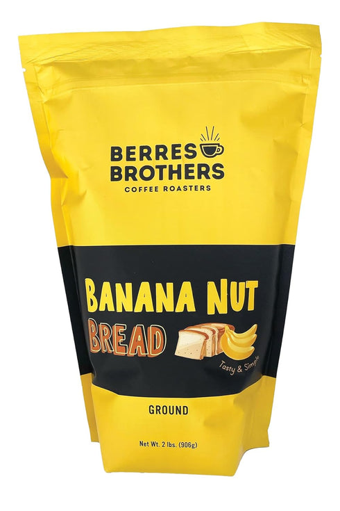Berres Brothers Banana Nut Bread Flavored Ground Coffee, 2 Pound Package Caffeinated