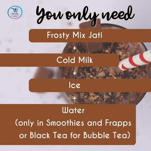 Deiman JATI Frosty Mix - Chocolate Cold Drink Powder Mix - Milkshake Powder - Blended Creme