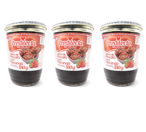 Predilecta Mocoto Strawberry Flavored Jam (3 Pack, Total of 540g)