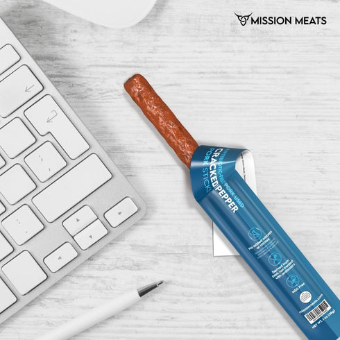 30, 1oz (24ct) Mission Meats Pork Meat Sticks Antibiotic Free, Sugar Free, Individually Wrapped, AIP Friendly