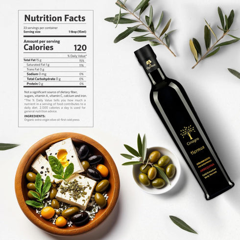 (500+ (1) Hermus by Cinagro Extra Virgin Olive Oil, Arbequina Variety, High Polyphenols ppm), Cold Press, Early