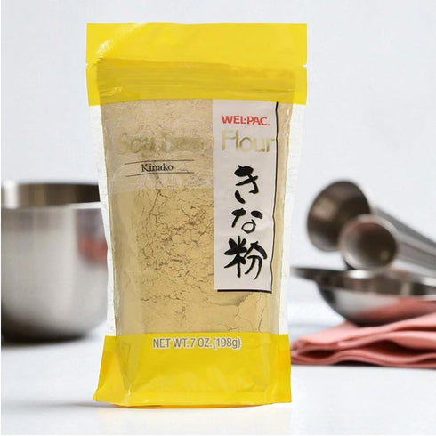 Hakubai 7oz Roasted Soy Bean Flour Soybean Powder for Soy Milk, Asian Cooking, rice Cake, Baking