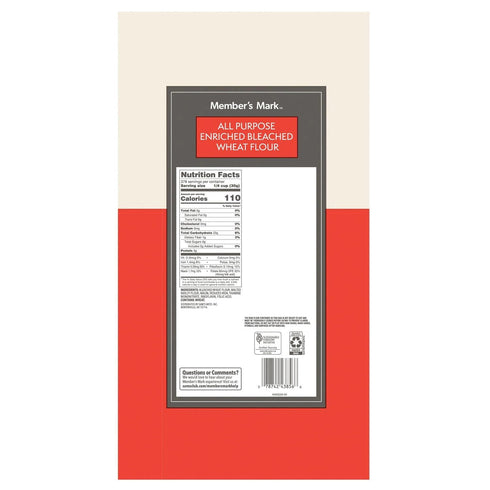MEMBERS MARK 25 Member's Mark All Purpose Enriched Bleached Wheat Flour, Pounds